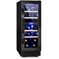 Los mejores  - Klarstein Vinovilla Onyx 17 nevera para vinos con puerta acristalada - 53 litros- 17 botellas de vino- 30 cm de ancho…